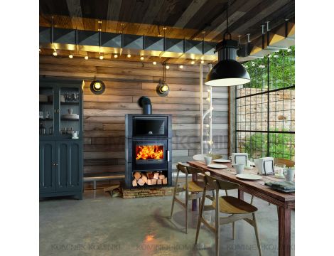 HAAS SOHN DALE piec wolnostojący z piekarnikiem 8,2 kW | Płytki: Antracyt - 2