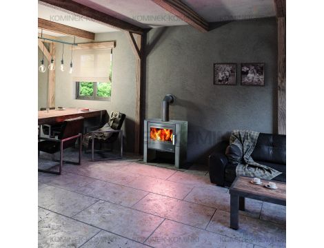 HAAS SOHN DALE piec wolnostojący z piekarnikiem 8,2 kW | Płytki: Antracyt - 4