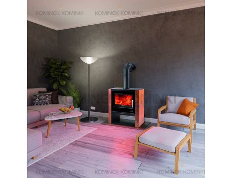 HAAS SOHN DALE piec wolnostojący z piekarnikiem 8,2 kW | Płytki: Antracyt - 3