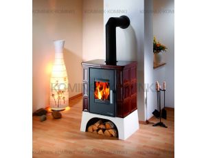 HAAS SOHN EBOLI AL II piec wolnostojący pł. wodnym 12 kW | Biały / Brązowy - image 2