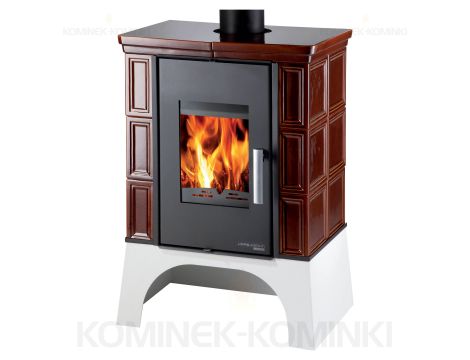 HAAS SOHN EBOLI AL II piec wolnostojący pł. wodnym 12 kW | Biały / Brązowy