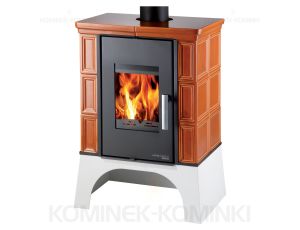 HAAS SOHN EBOLI AL II piec wolnostojący pł. wodnym 12 kW | Biały / Karmel