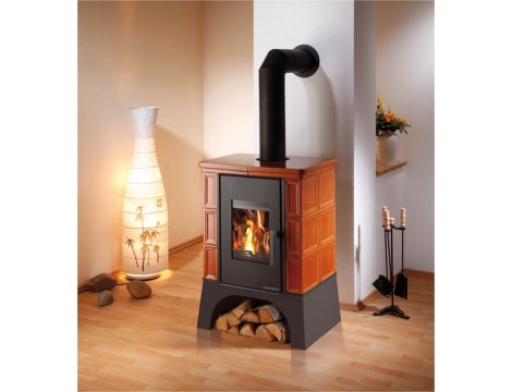 HAAS SOHN EBOLI AL II piec wolnostojący pł. wodnym 12 kW | Biały / Karmel - 2