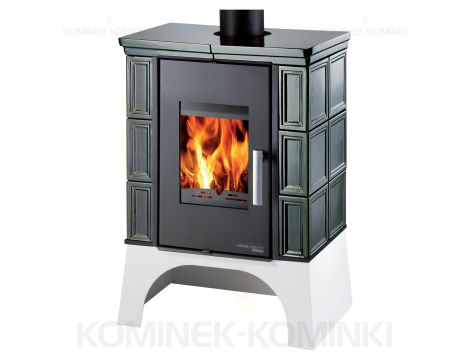 HAAS SOHN EBOLI AL II piec wolnostojący pł. wodnym 12 kW | Biały / Zielony