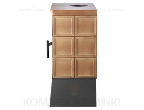 HAAS SOHN EBOLI piec wolnostojący kaflowy 8,4 kW | Biały / Kafle: Tytoniowe - 5