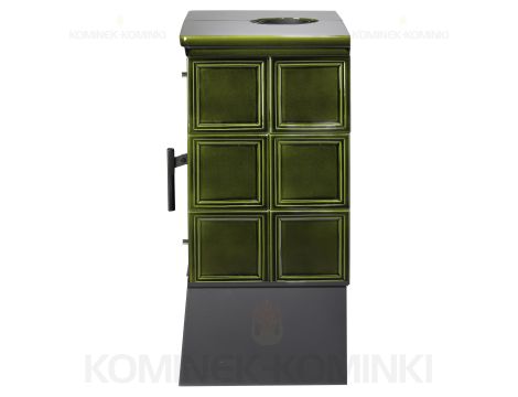 HAAS SOHN EBOLI piec wolnostojący kaflowy 8,4 kW | Biały / Kafle: Zielone - 5