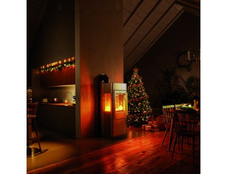 HAAS SOHN EIFFEL piec wolnostojący trójstronny 6,3 kW | Szary - 4