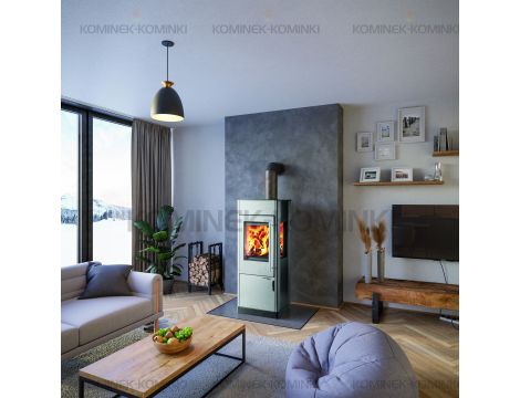 HAAS SOHN EIFFEL piec wolnostojący trójstronny 6,3 kW | Szary - 2