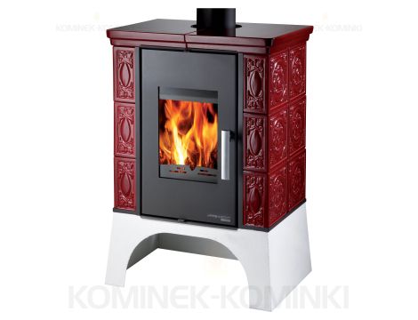 HAAS SOHN EMPOLI AL II piec wolnostojący pł. wodnym 12 kW | Biały / Bordowy