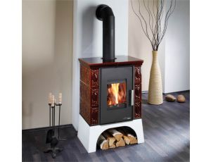 HAAS SOHN EMPOLI AL II piec wolnostojący pł. wodnym 12 kW | Biały / Brązowy - image 2