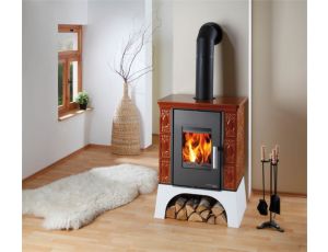 HAAS SOHN EMPOLI AL II piec wolnostojący pł. wodnym 12 kW | Biały / Karmel - image 2