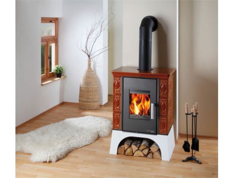 HAAS SOHN EMPOLI AL II piec wolnostojący pł. wodnym 12 kW | Biały / Karmel - 2