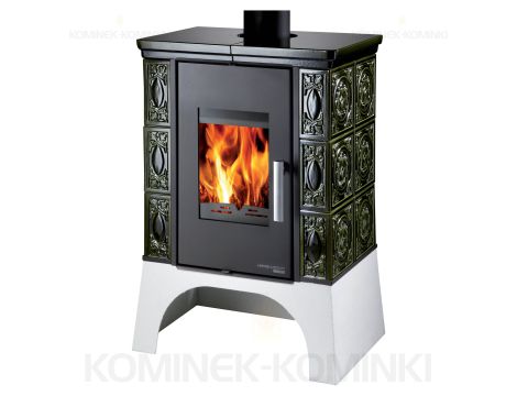 HAAS SOHN EMPOLI AL II piec wolnostojący pł. wodnym 12 kW | Biały / Zielony