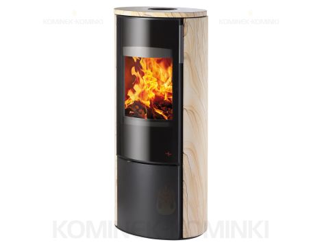 HAAS SOHN EPIC piec wolnostojący 6,7 kW | Czarny / Kamień: Piaskowiec