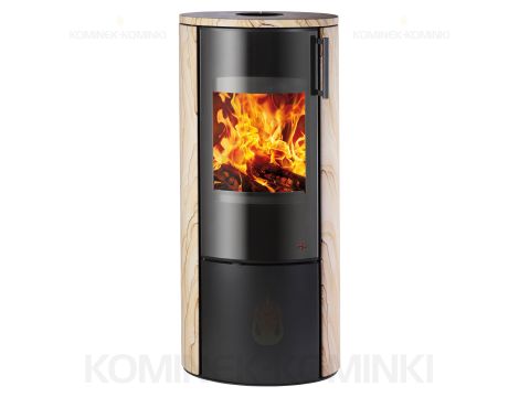 HAAS SOHN EPIC piec wolnostojący 6,7 kW | Czarny / Kamień: Piaskowiec - 2