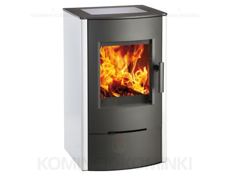 HAAS SOHN FIREPOT piec wolnostojący z płytą grzewczą 6,3 kW | Czarno-Biały - 3