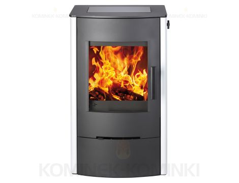 HAAS SOHN FIREPOT piec wolnostojący z płytą grzewczą 6,3 kW | Czarno-Biały - 2
