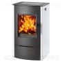 HAAS SOHN FIREPOT piec wolnostojący z płytą grzewczą 6,3 kW | Czarno-Biały - 2