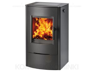HAAS SOHN FIREPOT piec wolnostojący z płytą grzewczą 6,3 kW | Czarny