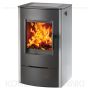 HAAS SOHN FIREPOT piec wolnostojący z płytą grzewczą 6,3 kW | Czarny / Stal - 2