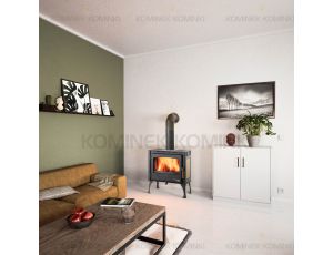 HAAS SOHN FORESTA piec wolnostojący koza 8,1 kW | Czarny / Płytki: Beżowe - image 2