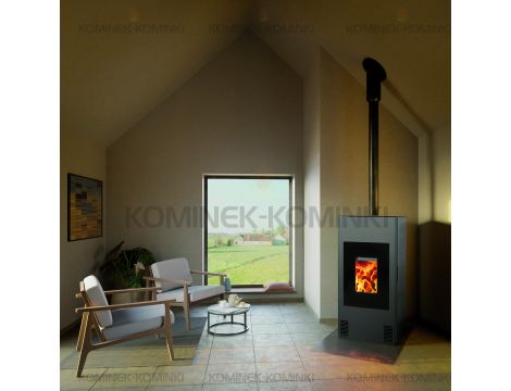 HAAS SOHN HSP 4 PARMA piec wolnostojący na pellet 8,5 kW | Czarny Połysk - 2