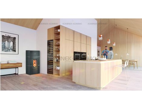 HAAS SOHN HSP 6 RUEDA PGI piec wolnostojący na pellet z WLAN 8,3 kW | Biały - 6