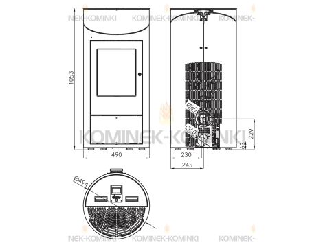 HAAS SOHN HSP 7 GRANDE RLU DE LUXE piec wolnostojący pellet 8,2 kW | Szary - 10