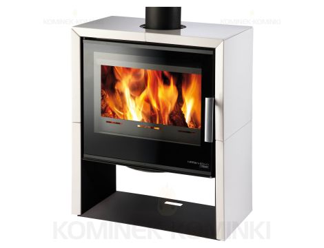 HAAS SOHN JONSBO piec wolnostojący 8,2 kW | Czarny / Kafle: Kość Słoniowa