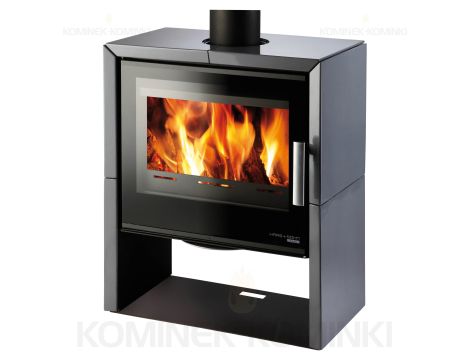 HAAS SOHN JONSBO piec wolnostojący 8,2 kW | Czarny / Kafle: Szare