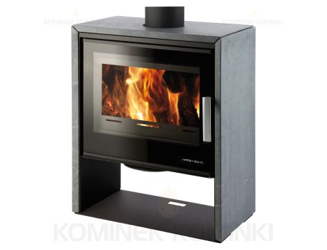 HAAS SOHN JONSBO piec wolnostojący 8,2 kW | Czarny / Kamień: Steatyt