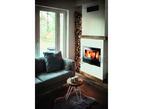 HAAS SOHN LEVI piec wolnostojący z zabudową 8,2 kW | Beton struktura pion - 7