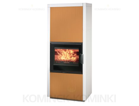 HAAS SOHN LEVI piec wolnostojący z zabudową 8,2 kW | Beton struktura pion