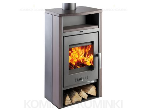 HAAS SOHN LIVORNO piec wolnostojący 7,4 kW | Antracytowy / Kamień: Brązowy - 5