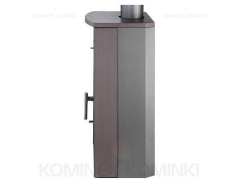 HAAS SOHN LIVORNO piec wolnostojący 7,4 kW | Antracytowy / Kamień: Brązowy - 4