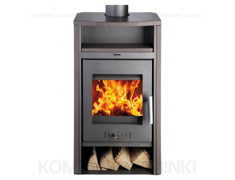 HAAS SOHN LIVORNO piec wolnostojący 7,4 kW | Antracytowy / Kamień: Brązowy - 3