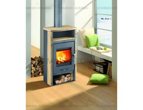 HAAS SOHN LIVORNO piec wolnostojący 7,4 kW | Antracytowy / Kamień: Brązowy - 8