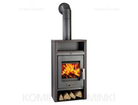 HAAS SOHN LIVORNO piec wolnostojący 7,4 kW | Antracytowy / Kamień: Brązowy - 5