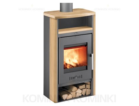 HAAS SOHN LIVORNO II piec wolnostojący 7,4 kW | Antracytowy / Piaskowiec