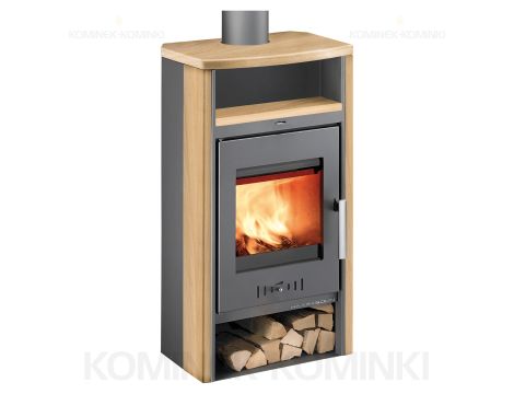 HAAS SOHN LIVORNO piec wolnostojący 7,4 kW | Antracytowy / Piaskowiec