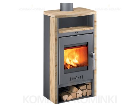 HAAS SOHN LIVORNO piec wolnostojący 7,4 kW | Antracytowy / Piaskowiec - 2