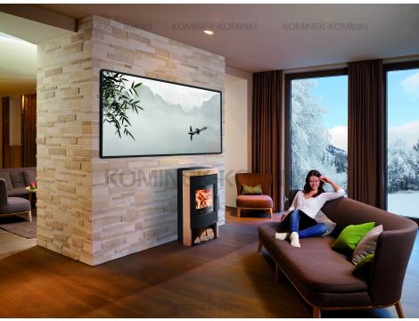 HAAS SOHN MADEIRA piec wolnostojący 6,4 kW | Czarny / Kamień: Piaskowiec - 2