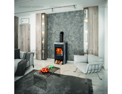 HAAS SOHN MADEIRA piec wolnostojący 6,4 kW | Czarny / Kamień: Steatyt - 2