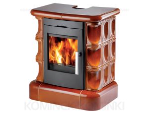 HAAS SOHN MANTA piec wolnostojący kaflowy 7,2 kW | Czarny / Kafle: Miodowe