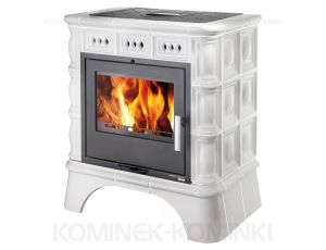 HAAS SOHN MATERA piec wolnostojący kaflowy 7,9 kW | Kafle: Kość Słoniowa