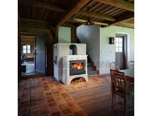 HAAS SOHN MATERA piec wolnostojący kaflowy 7,9 kW | Kafle: Kość Słoniowa - image 2