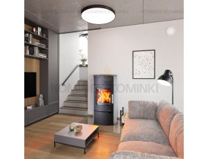 HAAS SOHN MOLDE piec wolnostojący 6,4 kW | Czarny / Kamień: Beton Szary - image 2