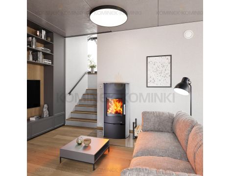 HAAS SOHN MOLDE piec wolnostojący 6,4 kW | Czarny / Kamień: Beton Szary - 2