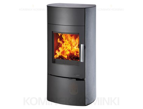 HAAS SOHN MOLDE piec wolnostojący 6,4 kW | Czarny / Kamień: Beton Szary