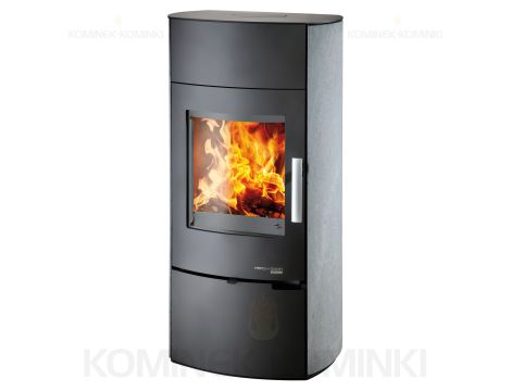HAAS SOHN MOLDE piec wolnostojący 6,4 kW | Czarny / Kamień: Denim Niebieski
